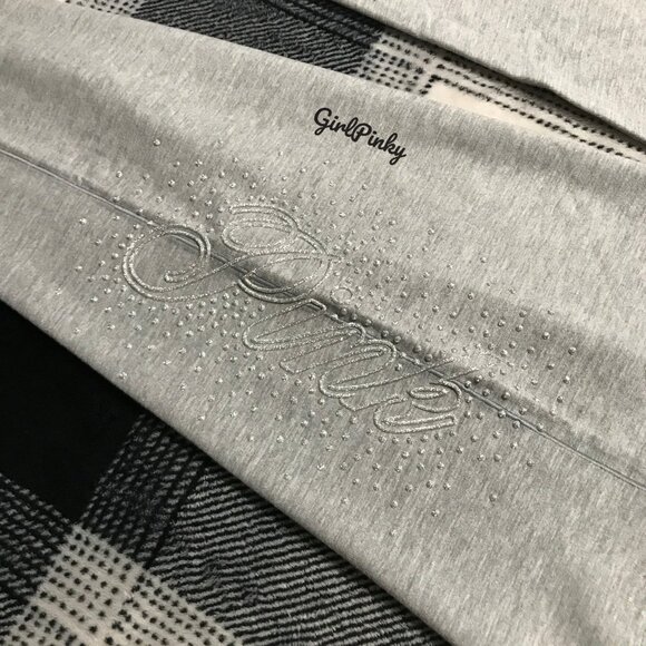 vs PINK flare leggings IN HEATHER GREY BLING NEW RELEASE M-XXL & SHORT LENGTH - Picture 6 of 10